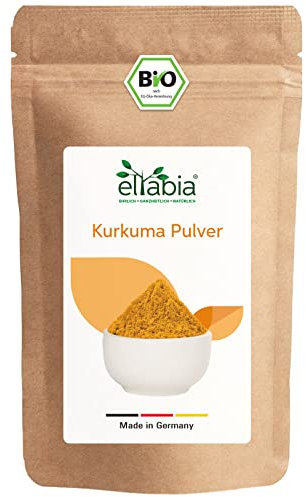Bio Kurkuma Pulver 200g | Curcuma gemahlen in Rohkostqualität | Premium Kurkumapulver ideal für Goldene Milch | Reich an Kurkumin | 100% rein ohne Zusätze