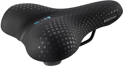 Selle San Marco BIOAKTIVE Trekking Gel - Sella per Bicicletta Urbana, E-Bike, Trekking, Imbottitura Gel - L1, Nero