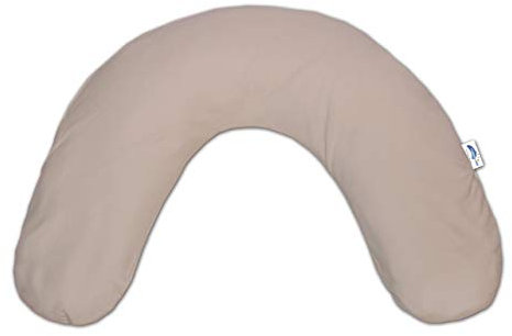 Theraline Schlaf- und Nackenkissen mittel Gr. 100x21cm | Perlenfüllung | inkl. Bezug Cappuccino Bambus-Kollektion