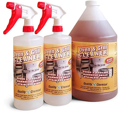 Quality Chemical Oven Cleaner & Grill Cleaner - Heavy-Duty/Fast Acting & Easy to Use/Degreaser/Heavy Duty Oven Cleaner/Best Oven Cleaner/Made in USA - 1 Gallon Combo