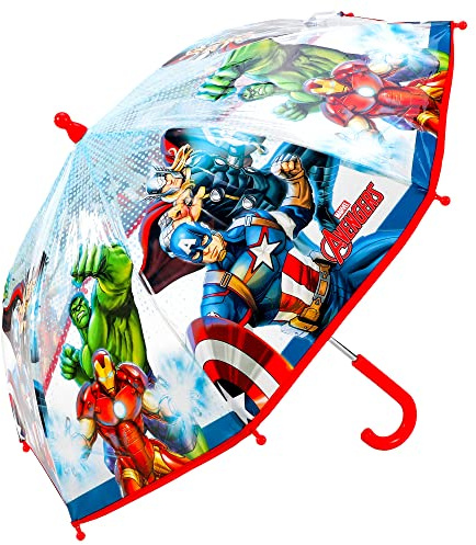 Marvel Avengers Umbrella Kids Childrens Brolly POE Dome Superhero Folding Stick Umbrella