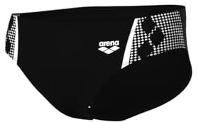 ARENA Bañador Slip Feel para Hombre Graphic, Black-White, 90