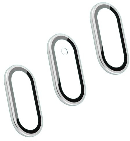 3 St Kameralinsskydd, Linsskydd för Meta 3 Hög Transparens Härdat Glas Anti-Skrapa Kameralinsskydd (Silver)