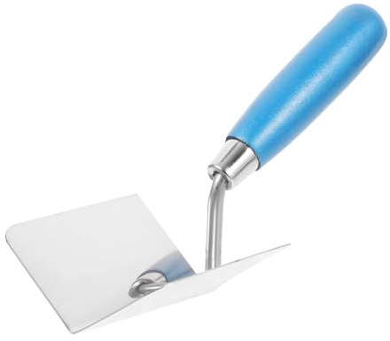 QUMIIRITY Corner Trowel Stainless Steel Plaster Tool with Ergonomic Blue Handle for Inside Angle Finishing Durable Wall Angle Repair Scraping Cutter for Drywall Mudding