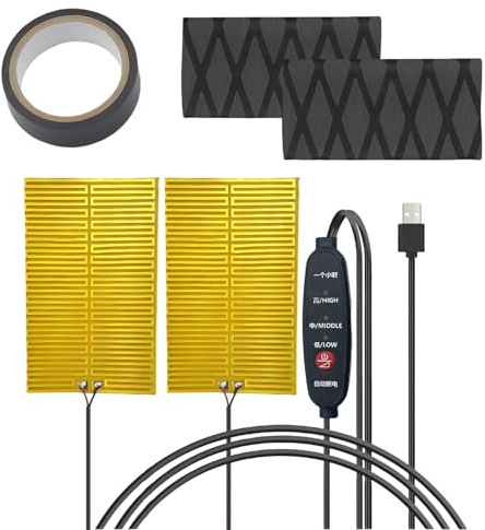 Gacqpli Empuñaduras para Moto | Calefacción Eléctrica para Manillar,Funda Calefactable Eléctrica para Invierno Moto Scooter Bicicleta Montaña ATV Conducción