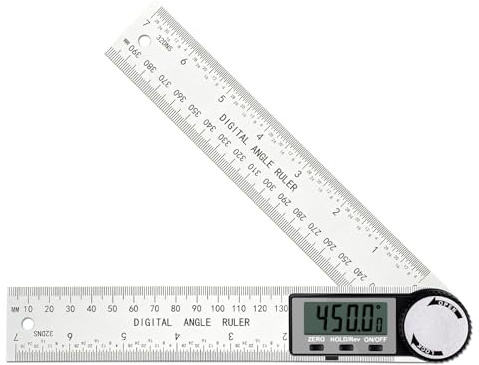 Digital Vinkelmätare Aluminium 200mm - Gradskiva Vinkellinjal LCD