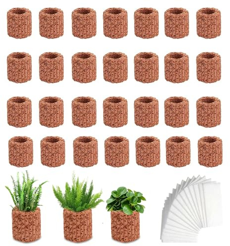 LIULINY 30 Piezas Acuario Plantas de Agua Anillo Fijo, 2,5 cm Anillo de Gravedad para Acuari, Arcilla Plantas de Agua Anillos para Mantener Todo Tipo de Acuáticas Acuario Estanques de Tanques