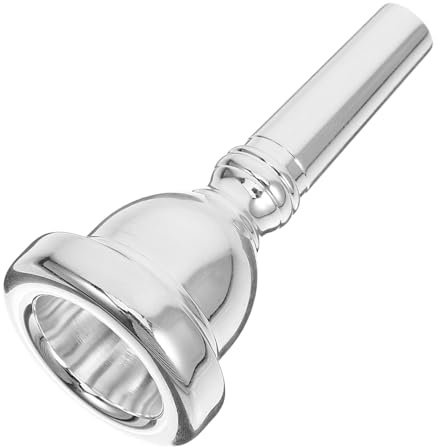 Homoyoyo Embouchure Métallique pour Trombone Alto 12c en Métal Argenté, Embout Buccal de Rechange pour Instrument, Adapté aux Musiciens Débutants et Professionnels, Accessoire Trombone