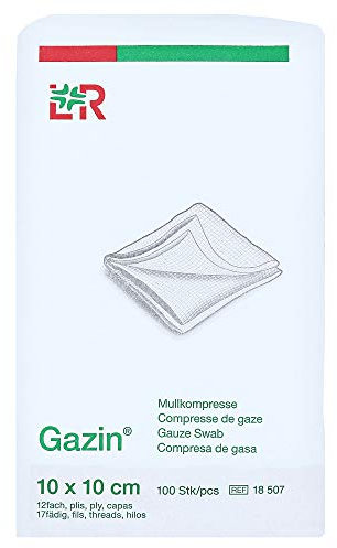 Gazin Mullkompressen 10x10 cm Unsteril 12fach Op, 100 St