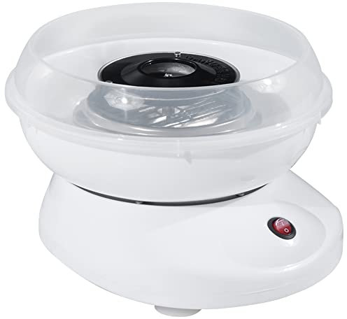 HOMCOM Zuckerwattemaschine für Zuhause Cotton Candy Machine Zuckerwatte Maschine mit Stäbchen und Messlöffel Höhe 18 cm 550W für Kinderfest, Geburtstag, Party Weiß