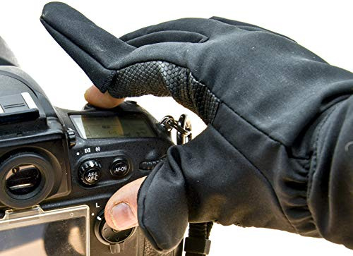 PROtastic® Coppia di guanti con dita per fotografi, per azionare la fotocamera in luoghi freddi e estremi