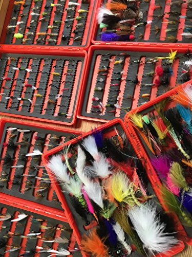 Gemischte Auswahl an der Fischerei Fliegen X 50 Lieferung in einer Schachtel verpackt geliefert und aus UK