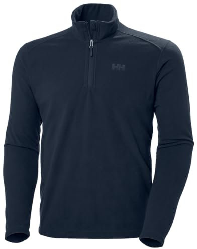 Helly Hansen Hommes Daybreaker 1/2 Polaire à fermeture éclair, Bleu Marine, S