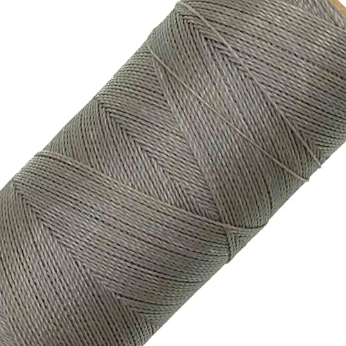 LINHASITA Garnspole, vaxad, 100 g/360 meter, tjocklek: 0,5 mm, polyester, makramégarn, 30 färger – grå