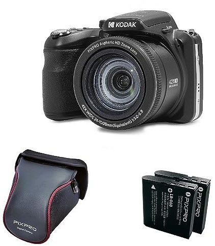 KODAK Pixpro Astro Zoom AZ425 – Digitalkamera Bridge, 42-facher optischer Zoom, 24 mm Weitwinkel, 20 Megapixel, LCD 3, Video Full HD 1080p, Li-Ion-Akku – Schwarz