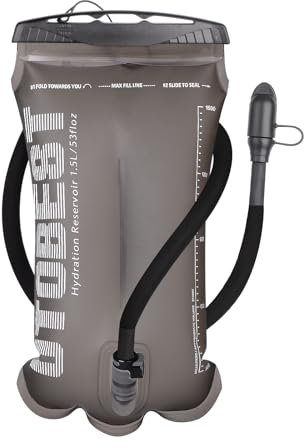 UTOBEST Trinkblase, Wasserblase 1.5L 2L 3L, TPU-Körperwasserbeutel, mit isoliertem Schlauch, BPA-frei, auslaufsicher, für Wandern, Laufen, Radfahren, Camping