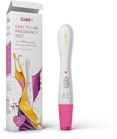 GoldN™ Early Detection Pregnancy Test for Women – HCG Midstream Kit | 99% Accurate & Easy-to-Use | Fast Results with Pink Heart Indicator | Mess-Free, FDA-Approved, Discreet Strips | 2 Tests