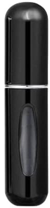 The Miss Chic Portable Perfume Atomiser Spray Bottle - Leak-Proof Mini Travel Bottle for Men & Women, Aluminum, Easy to Refill, No Leakage, Perfect for Purse, Pocket, and Handbag (Black)