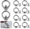10 Stück Ringmuttern mit Vierkantschrauben M6, Edelstahl Ringmutter zum Festziehen und Aufhängen, Einfachen Verbinden von Seilen, Augenschraube Set für Als Halterung im GewäChshaus, Silber