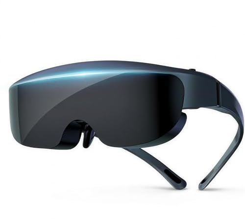 VBESTLIFE Occhiali VR Intelligenti, Schermo HD Virtuale da 400 Pollici con Regolazione della Miopia da 0 a 600°, Display OLED, Altoparlanti Integrati, Tipo C per Telefono, Cinema e Giochi