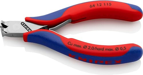 Knipex Elektronik-Vornschneider mit Mehrkomponenten-Hüllen 115 mm 64 12 115