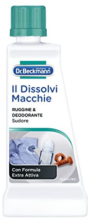Dr. Beckmann Il Dissolvi Macchie Ruggine & Deodorante | Lo smacchiatore specifico per eliminare macchie di ruggine, deodorante e sudore | 50 ml