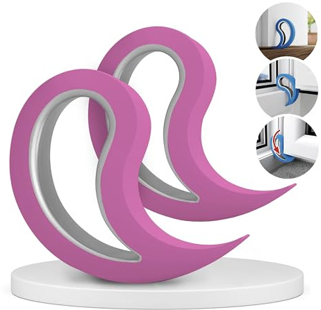 Stoppy, dörrstopp, fönsterstopp, stopp, set med 2 (finns i 14 varianter) (rosa)