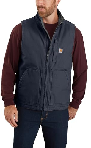 Carhartt Chaleco de cuello alto con forro Sherpa para hombre - azul - Large alto