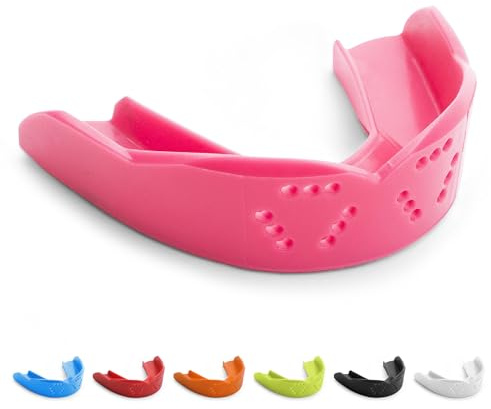 SISU 3D Mouthguard, Hot Pink - Pre-Formed, Easy Fit Protection for Lacrosse, Football, Hockey, Team Sports - Adult Fit - Remoldable Up to 20 Times - Works for Braces - Non Toxic
