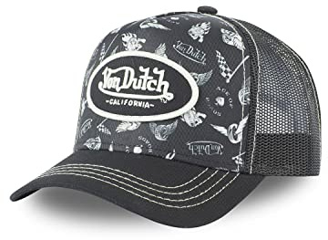 Von Dutch Gorras de Hombre y Mujer, Trucker Tatoo, Negro TAT0