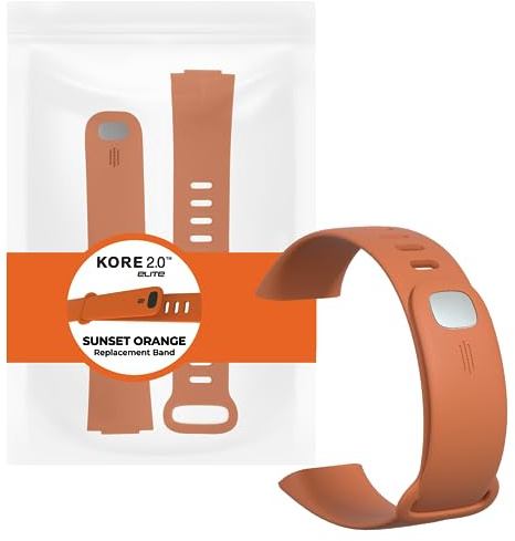KoreHealth Kore Elite Fitness Tracker Replacement Band (Orange) - For Kore Elite Activity & Fitness Trackers l Soft Fitness Watch Wristband l Heart Rate Monitor Accessories | Available in Four Colors