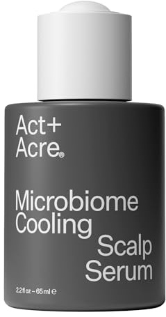 ACT+ ACRE Microbiome Cooling Scalp Serum - Instant Relief for Dry Itchy Scalp & Loose Flakes - Peppermint Oil & Amino Acid for Scalp Balance - Natural, Vegan, Paraben-Free Formula - 2.2 fl oz