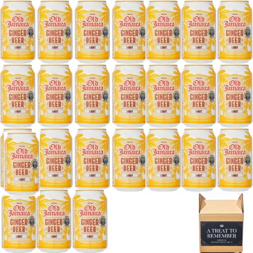 OLD JAMIACA Light Ginger Beer Sugar free Cans 300 ml Pack Of 24