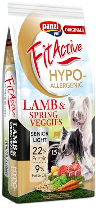 Panzi Pet - Fit Active Hypoallergenic Senior 15kg – Hundefutter mit Lamm ohne Geflügel – Senior Trockenfutter für ältere Hunde