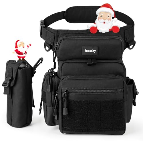 Jueachy Motorrad-Beintasche: Oberschenkeltasche für Herren, taktisch, große Werkzeugtasche für Outdoor, Wandern, Angeln, Jagd, Laufen