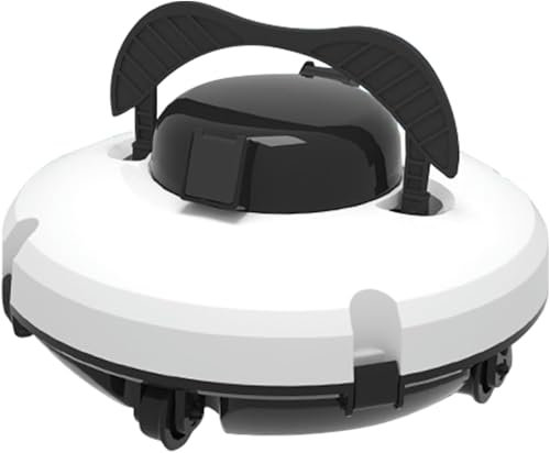 Cordless Robotic Pool Cleaner, Pool Vacuum with Dual-Drive Motors, Self-Parking Technology, for Above-Ground/In-Ground Flat Pools up to 1000 Sq.Ft (Lasts 120 Mins)