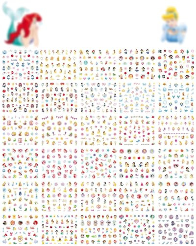 SCJJZ Carini Adesivi Unghie Nail Art,30 Fogli Stickers Autoadesivi Decorazioni Nail Art Disegni,Adesivi per Unghie in Rilievo, Sticker per Unghie, Nail Stickers 3D per Decorazione Unghie Fai da Te