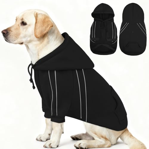 ASENKU Cappotto per Cane Invernale Cappottino per Cani di Piccola Taglia Media e Grande, Giacca Invernale Foderata in Lana Riflettente, Cappotti e giubbotti per Cani Maglione Cane