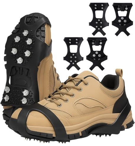 Steigeisen, Spikes Grödel Für Wanderschuhe, 2 Stück Spikes Schuhe Winter, Schuhspikes Ice Schuhkrallen Eisspikes Wandern Robuste Schuhspikes Für Sicheren Halt Auf EIS Und Schnee