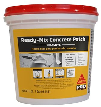 SIKA Sikacryl Ready-Mix Concrete Repair Patch, Gray, Textured, 1 qt 1-Pack