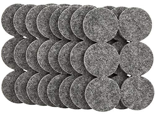SoftTouch 1-1/2 Round Reusable Felt Furniture Sliders for Hard Surfaces, Noise-Reducing Adhesive Furniture Moving Pads for Beds, Sofas, Dressers, Set of 48, Gray