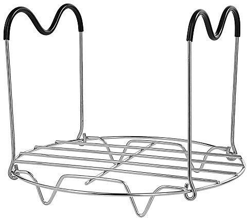 Steamer Rack Trivet with Silicone Handles Heat Resistant Compatible for Kitchen Cooking
