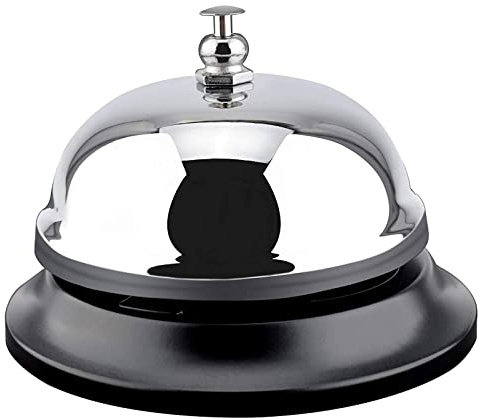 atture Timbre de mesa, campana de recepción, timbre de mesa, campana de recepción, hotel, de acero al carbono, campana de cocina, timbre de mesa, timbre de recepción para restaurantes, hoteles,