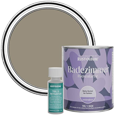 Rust-Oleum Brown Water-Resistant Bathroom Tile Paint in Satin Finish - Cocoa 750ml