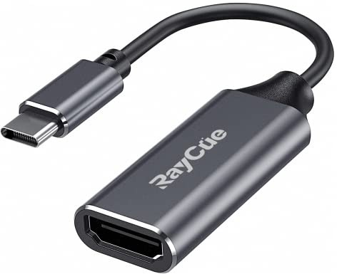 RayCue USB C to HDMI Adapter, 4K USB Type-C to HDMI Adapter （Thunderbolt 3/4） Compatible with iPhone 15 Pro/Max, MacBook Pro/Air, iPad Pro/Air, Samsung Galaxy S9/S8, Surface Book 2, XPS, and More