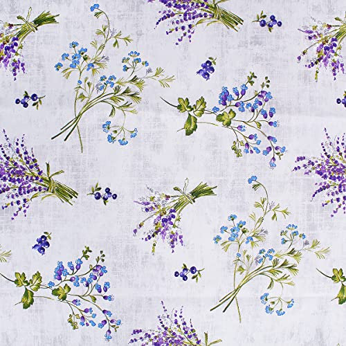 SaRani Colcha Primaveril Ligero Verano de Algodón Fantasía Globo Floral Planisferio Cubrecama Cubre Cama (Individual, Flores Lila)