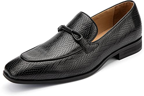 MEIJIANA Mocassini Uomo Scarpe Eleganti Scarpe Estive Uomo Casual Slip On Scarpe, nero-01, 42 EU (9 UK)