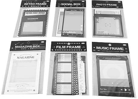 Scrapbook Ramar, 6 Pack Dekorativa PET Film Strip Klistermärken för Journal Album Mobilfodral