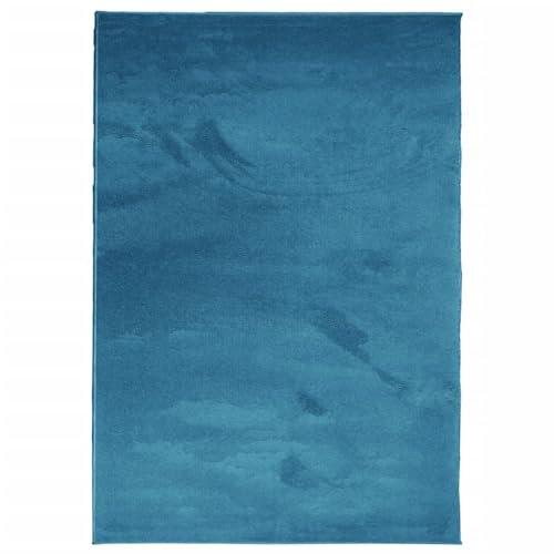 vidaXL Teppich, Wohnzimmerteppich Kurzflor Modern, Bodenteppich Flauschig Weich, Pflegeleicht Teppich für Wohnzimmer Schlafzimmer, Türkis 120x170cm