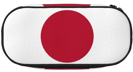 HJLUUFT Make-up-Kosmetiktasche mit japanischem Flaggenaufdruck, Kawaii-Bleistift-Box, Gadget-Organizer-Tasche mit Reißverschluss